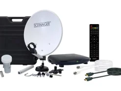 Schwaiger Campingzubehör|® HD Camping Satellitenanlage Ø 35 cm mit Saugfuß