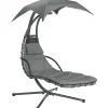 Sonnenliegen|Schwingliege Palmdale mit Sonnendach aus Textilen Anthrazit