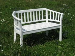 Gartenbank Veronica 2er Sitz Weiß Gewischt*Sedex Outlet