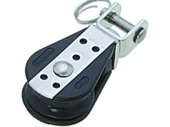 Mini Block für 6 mm Schot mit Wirbel und Kugellager 1 Rolle*Seilflechter Clearance