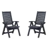Milano Klappstuhl Set 2 Stück Anthrazit Wetterfest Hochlehner*Shaf