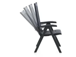 Milano Klappstuhl Set 2 Stück Anthrazit Wetterfest Hochlehner*Shaf