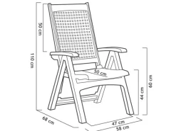 Milano Klappstuhl Set 2 Stück Anthrazit Wetterfest Hochlehner*Shaf