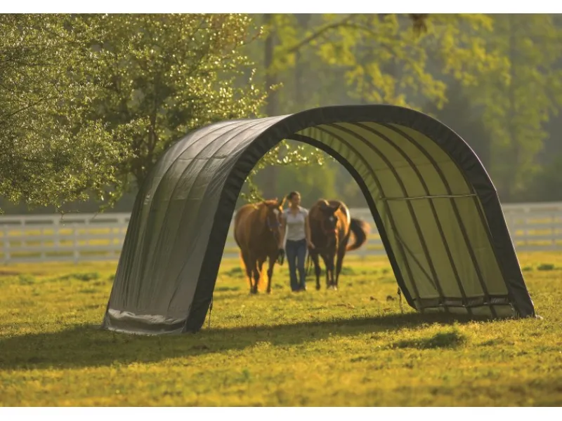 ShelterLogic Weidezelt 22,57 m² Run-In-Shed 370 cm x 610 cm*Shelter Logic Online