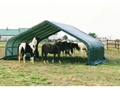 Shelter Logic Weitere Ordnungssysteme Für Den Garten|ShelterLogic Weidezelt 40,87 m² Run-In-Shed 670 cm x 610 cm