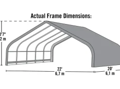 Shelter Logic Weitere Ordnungssysteme Für Den Garten|ShelterLogic Weidezelt 40,87 m² Run-In-Shed 670 cm x 610 cm