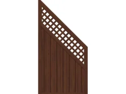 Sichtschutzelement Longlife Riva Anschluss mit Gitter Nussbaum 180 cm x 90 cm*TraumGarten Sale