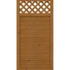 TraumGarten Balkonsichtschutz|Sichtschutzzaun Element Arzago Rechteck mit Gitter Braun 90 cm x 179 cm FSC®