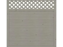 Sichtschutzzaun Element Arzago Rechteck mit Gitter Grau 179 cm x 179 cm FSC®*TraumGarten Discount
