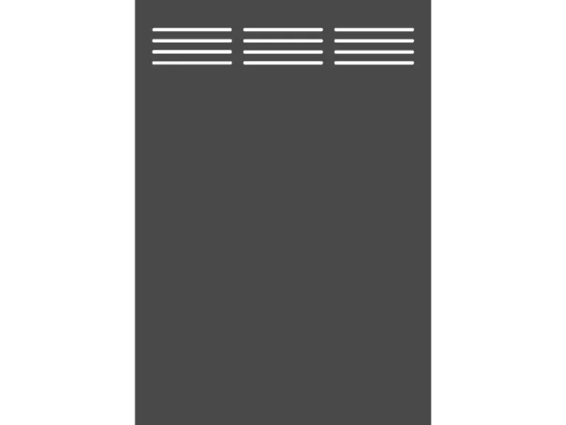 TraumGarten Balkonsichtschutz|Sichtschutzzaun Element Board Slot-Design 120 cm x 180 cm Schiefer