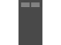 TraumGarten Balkonsichtschutz|Sichtschutzzaun Element Board Slot-Design 90 cm x 180 cm Schiefer