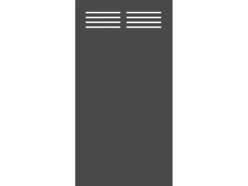 TraumGarten Balkonsichtschutz|Sichtschutzzaun Element Board Slot-Design 90 cm x 180 cm Schiefer