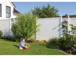 TraumGarten Balkonsichtschutz|Sichtschutzzaun Element Longlife Riva Weiß 180 cm x 180 cm