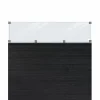 Plus Balkonsichtschutz|Sichtschutzzaun Plank Nadelholz Schwarz mit Glas 174 cm x 163 cm
