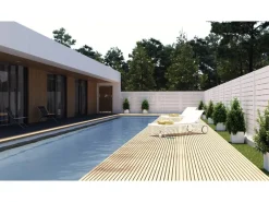 Andrewex Balkonsichtschutz|Sichtschutzzaunelement Faro lackiert 90 cm x 180 cm