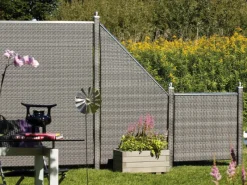 TraumGarten Balkonsichtschutz|Sichtschuzzaun Element Weave Rechteck Anthrazit 88 cm x 88 cm