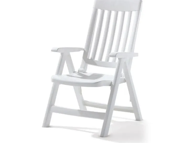 Sieger Balkonmöbel|Klappsessel Palma Weiß 67 cm x 62 cm x 105 cm