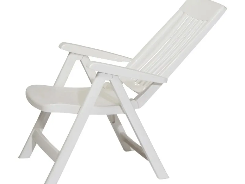 Sieger Balkonmöbel|Klappsessel Palma Weiß 67 cm x 62 cm x 105 cm