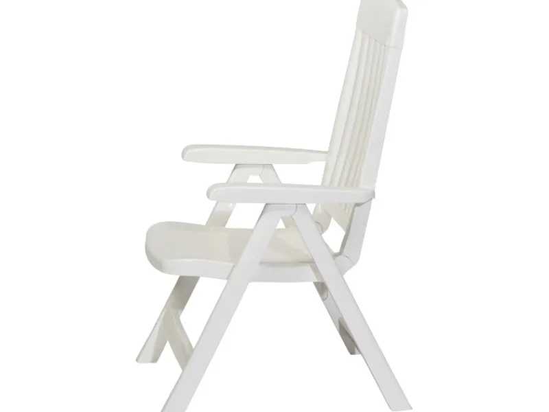 Sieger Balkonmöbel|Klappsessel Palma Weiß 67 cm x 62 cm x 105 cm