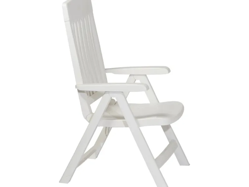 Sieger Balkonmöbel|Klappsessel Palma Weiß 67 cm x 62 cm x 105 cm