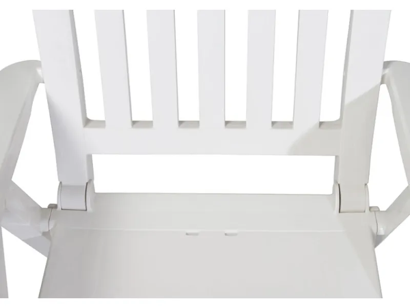 Sieger Balkonmöbel|Klappsessel Palma Weiß 67 cm x 62 cm x 105 cm