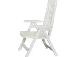 Sieger Balkonmöbel|Klappsessel Palma Weiß 67 cm x 62 cm x 105 cm
