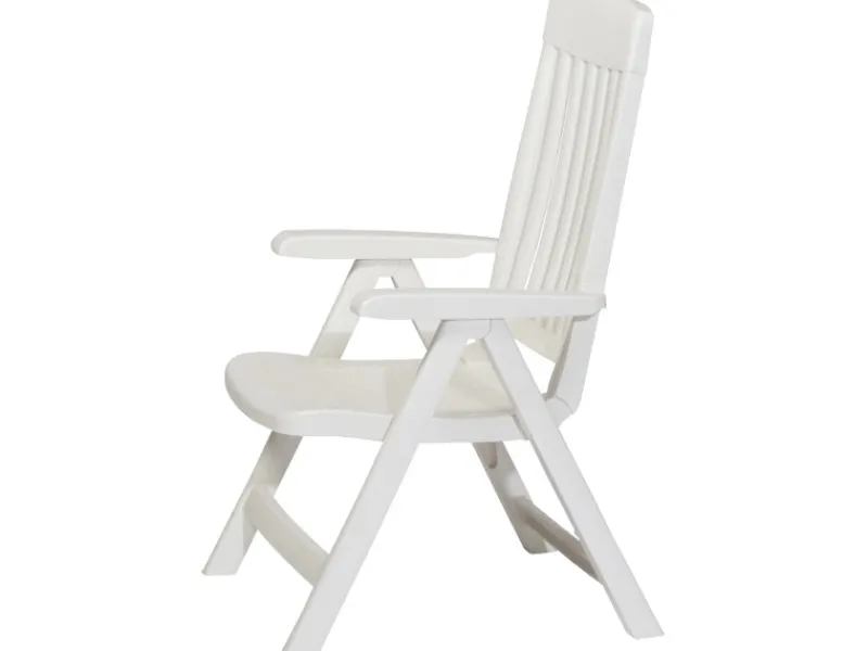 Sieger Balkonmöbel|Klappsessel Palma Weiß 67 cm x 62 cm x 105 cm