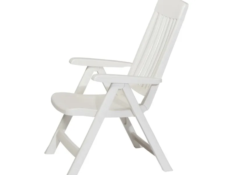 Sieger Balkonmöbel|Klappsessel Palma Weiß 67 cm x 62 cm x 105 cm