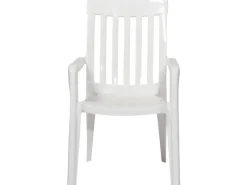 Sieger Gartenstühle|Balkonmöbel|Stapelsessel Palma Weiß 65 cm x 59 cm x 92 cm