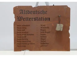 Altdeutsche Wetterstation zum Hängen Metall mit Edelrost 80 x 70cm*Siena Garden Hot