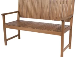 Siena Garden Gartenbänke|Balkonmöbel|Bank Falun 2-Sitzer Akazie 59 cm x 122 cm x 90 cm Beige FSC®