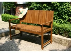 Siena Garden Gartenbänke|Balkonmöbel|Bank Falun 2-Sitzer Akazie 59 cm x 122 cm x 90 cm Beige FSC®