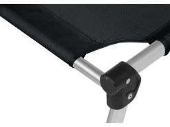 Siena Garden Sonnenliegen|Dreibeinliege Alu-XXL Schwarz 201 cm x 69,5 cm x 95 cm