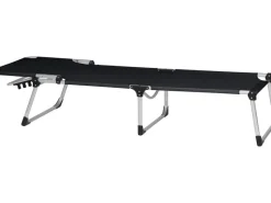 Siena Garden Sonnenliegen|Dreibeinliege Alu-XXL Schwarz 201 cm x 69,5 cm x 95 cm