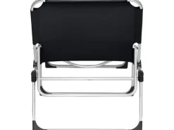 Siena Garden Sonnenliegen|Dreibeinliege Alu-XXL Schwarz 201 cm x 69,5 cm x 95 cm