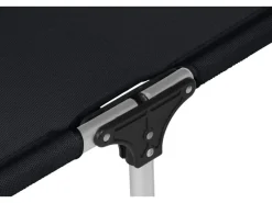 Siena Garden Sonnenliegen|Dreibeinliege Alu-XXL Schwarz 201 cm x 69,5 cm x 95 cm