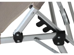 Siena Garden Sonnenliegen|Dreibeinliege Alu-XXL Grau 201 cm x 69,5 cm x 95 cm