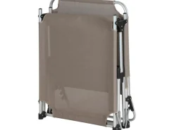 Siena Garden Sonnenliegen|Dreibeinliege Alu-XXL Grau 201 cm x 69,5 cm x 95 cm