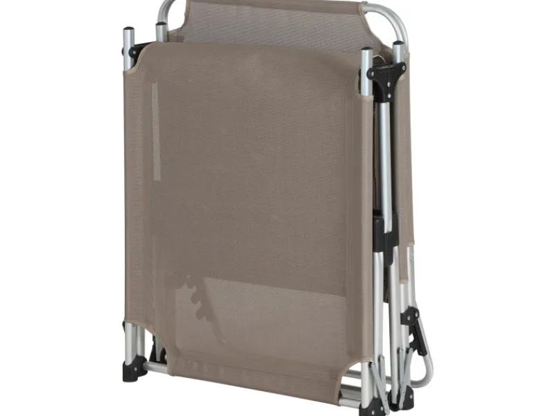 Siena Garden Sonnenliegen|Dreibeinliege Alu-XXL Grau 201 cm x 69,5 cm x 95 cm