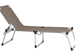 Siena Garden Sonnenliegen|Dreibeinliege Alu-XXL Grau 201 cm x 69,5 cm x 95 cm