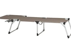 Siena Garden Sonnenliegen|Dreibeinliege Alu-XXL Grau 201 cm x 69,5 cm x 95 cm