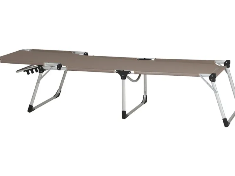 Siena Garden Sonnenliegen|Dreibeinliege Alu-XXL Grau 201 cm x 69,5 cm x 95 cm