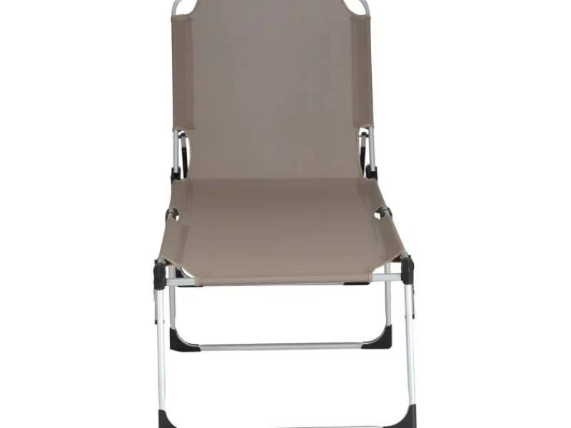 Siena Garden Sonnenliegen|Dreibeinliege Alu-XXL Grau 201 cm x 69,5 cm x 95 cm