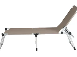 Siena Garden Sonnenliegen|Dreibeinliege Alu-XXL Grau 201 cm x 69,5 cm x 95 cm