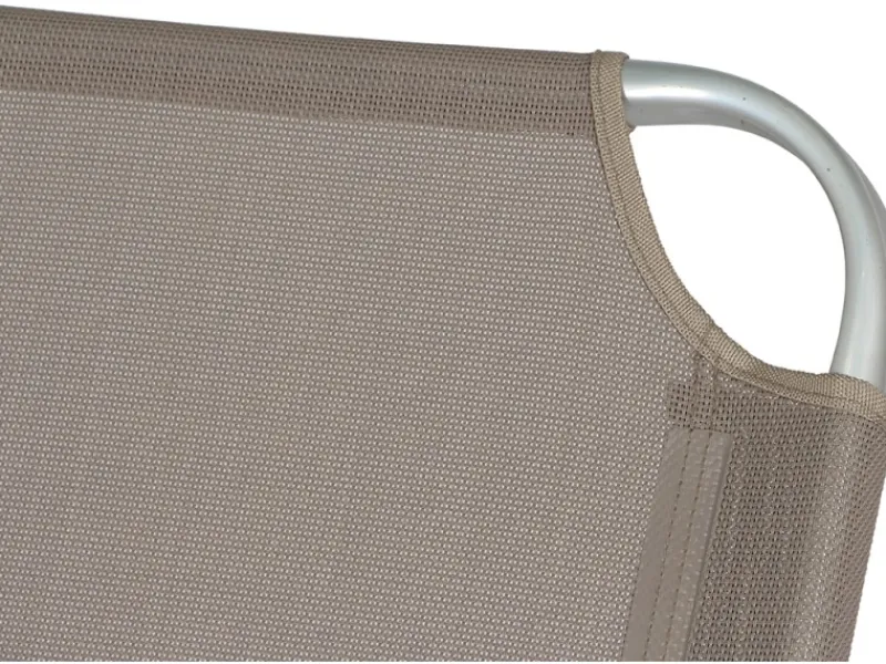 Siena Garden Sonnenliegen|Dreibeinliege Alu-XXL Grau 201 cm x 69,5 cm x 95 cm