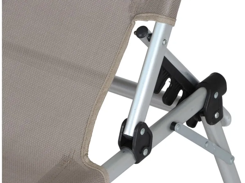 Siena Garden Sonnenliegen|Dreibeinliege Alu-XXL Grau 201 cm x 69,5 cm x 95 cm