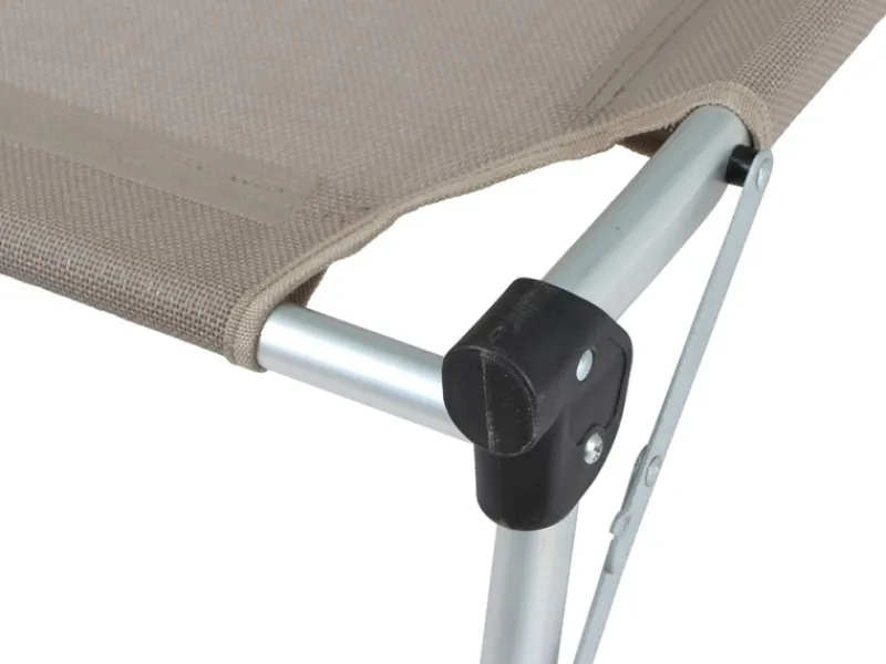 Siena Garden Sonnenliegen|Dreibeinliege Alu-XXL Grau 201 cm x 69,5 cm x 95 cm