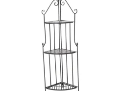 Eckregal Como Stahl 63 cm x 29 cm x 142 cm Grau Mosaik*Siena Garden