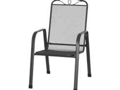 Siena Garden Gartenstühle|Elda Stapelsessel Matt-Anthrazit 58 x 65 x 96 cm