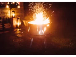 Feuerschalenaufsatz XXL aus Stahl Silber/Anthrazit 53 cm*Siena Garden Best